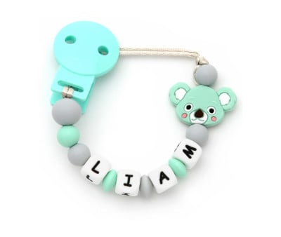 Attache-Sucette Personnalisé en Silicone Koala Mint