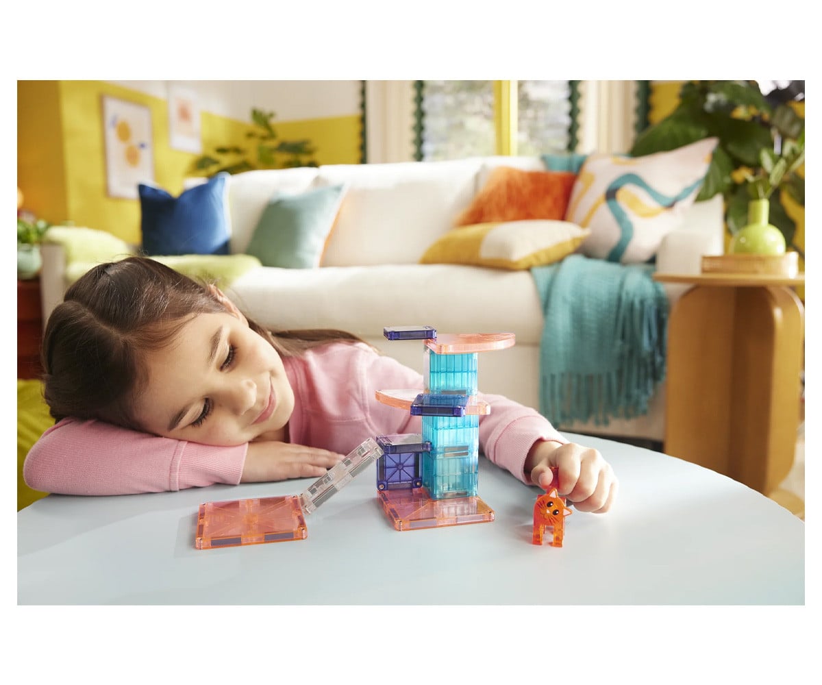 Conjunto de construção Magna-Tiles Cat Tree de 13 peças