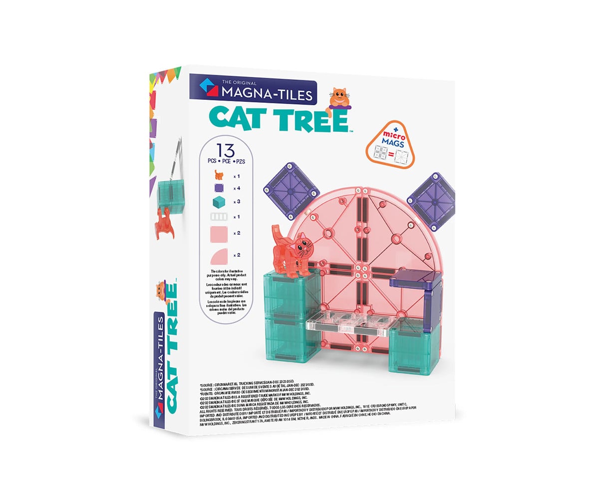 Conjunto de construção Magna-Tiles Cat Tree de 13 peças