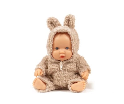 Muñeca Greta con Mono Winnie en Bouclette Beige 21cm