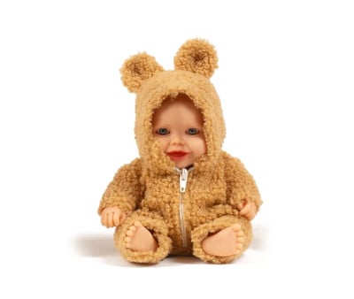 Muñeco Guillo con Mono Winnie en Bouclette Camel 21cm
