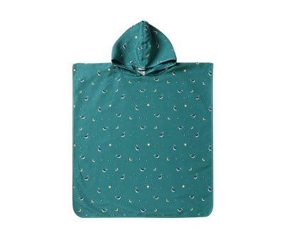 Poncho de praia Whale Teal
