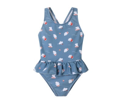 Maillot de Bain Dos Croisé à Volants Hippos