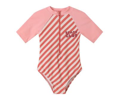 Maillot de Bain Zippé Stripes Bloom & Blush