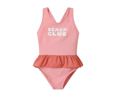 Maillot de Bain Dos Croisé à Volants Stripes Bloom & Blush