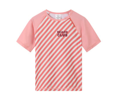 T-Shirt Nuoto Protezione Solare Stripes Bloom & Blush