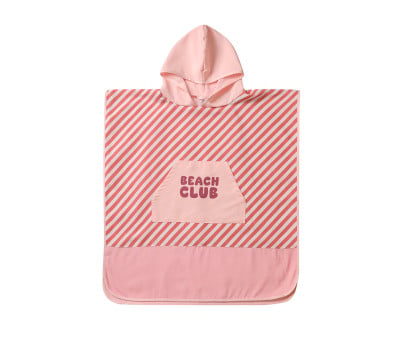 Poncho de praia Stripes Bloom & Blush