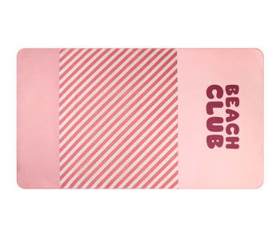 Toalha de praia Microfibra Personalizável Stripes Bloom & Blush
