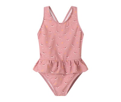 Maillot de Bain Dos Croisé à Volants Whale Pink
