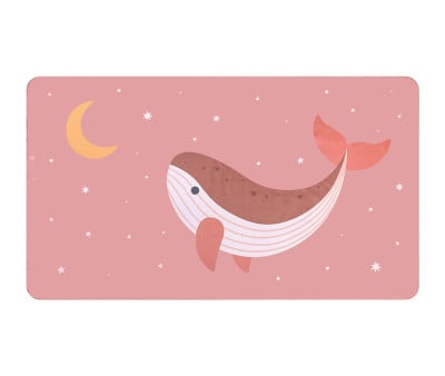Toalha de praia Microfibra Personalizável whale Pink