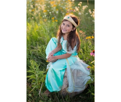 Déguisement Enfant de Princesse Arabe Jasmin Turquoise