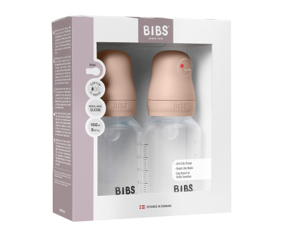 2 Biberon Plastica BIBS Silicone Blush 150ml
