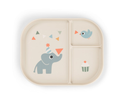 Foodie Plate with Compartments Celebration Sand