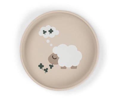 Piatto Antiscivolo Silicone Stick&Stay Tiny Farm Sand