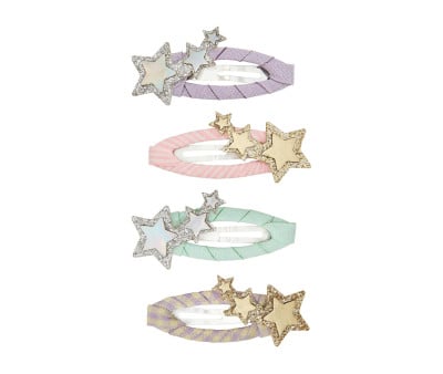 4 Clips de Cabelo Trailing Star Clic Clacs 	