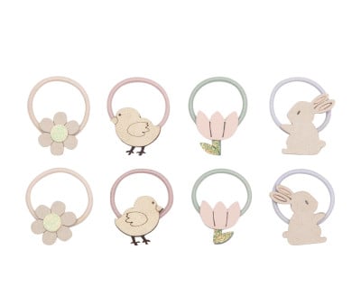 8 mini elástciso Coelhinhos da Páscoa 