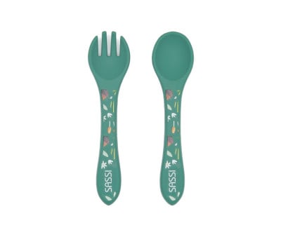 Cucchiaio e Forchetta in Silicone Volpe