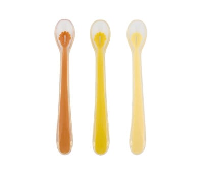 3 Cucharas de Silicona para Bebé Mr. Lion