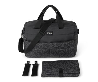 Sac à Langer avec Tapis à Langer Kaos Noir