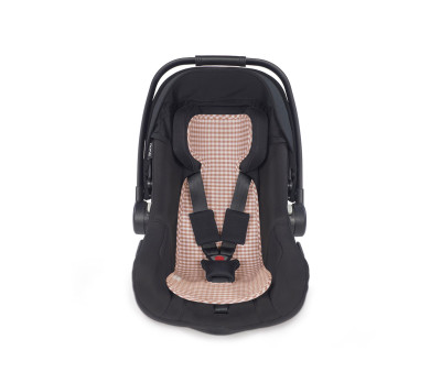 Car Seat Liner Moka Gingham Praliné