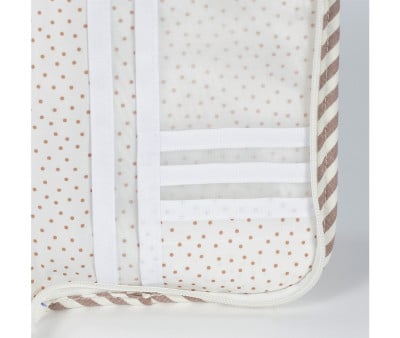 Porta Documenti Praliné Stripes Moka