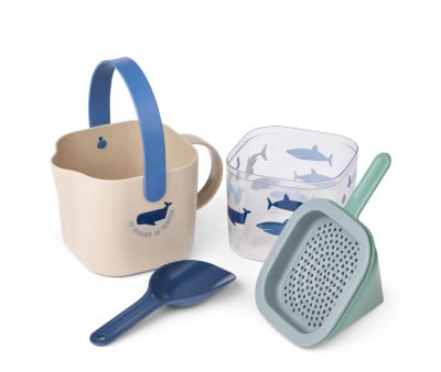 Roald Beach Toys Set Shark / Dove Blue