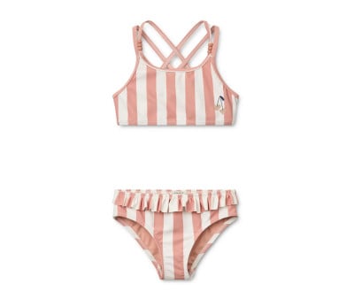 Bikini Enfant Belle Coral Blush/Creme de la Creme Stripe