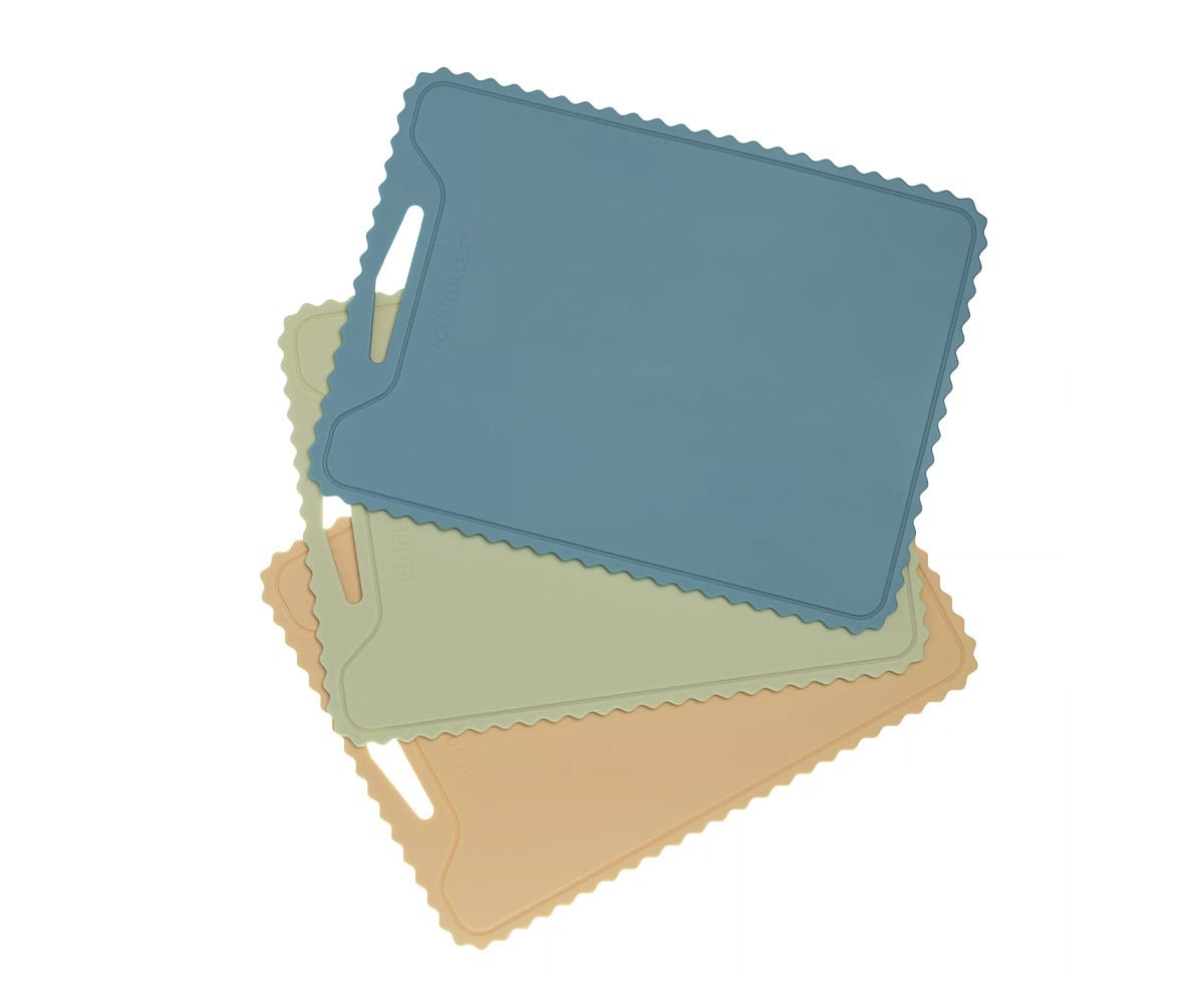 Kiddikutter Anti-Slip Silicone Cutting Board Cream