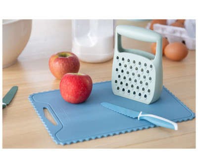 Planche à Découper Antidérapante en Silicone Kiddikutter Sky Blue