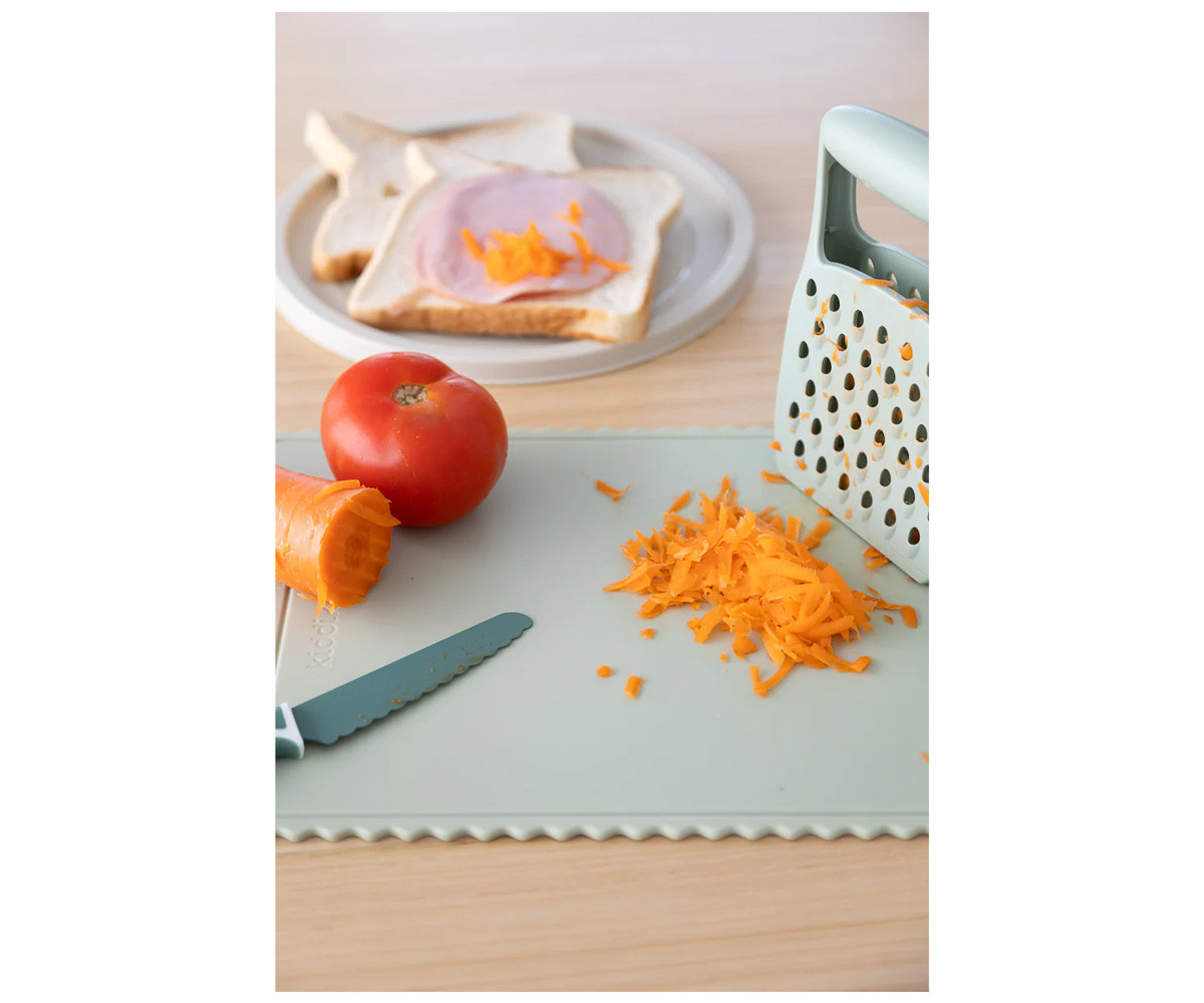 Kiddikutter Anti-Slip Silicone Cutting Board Sage