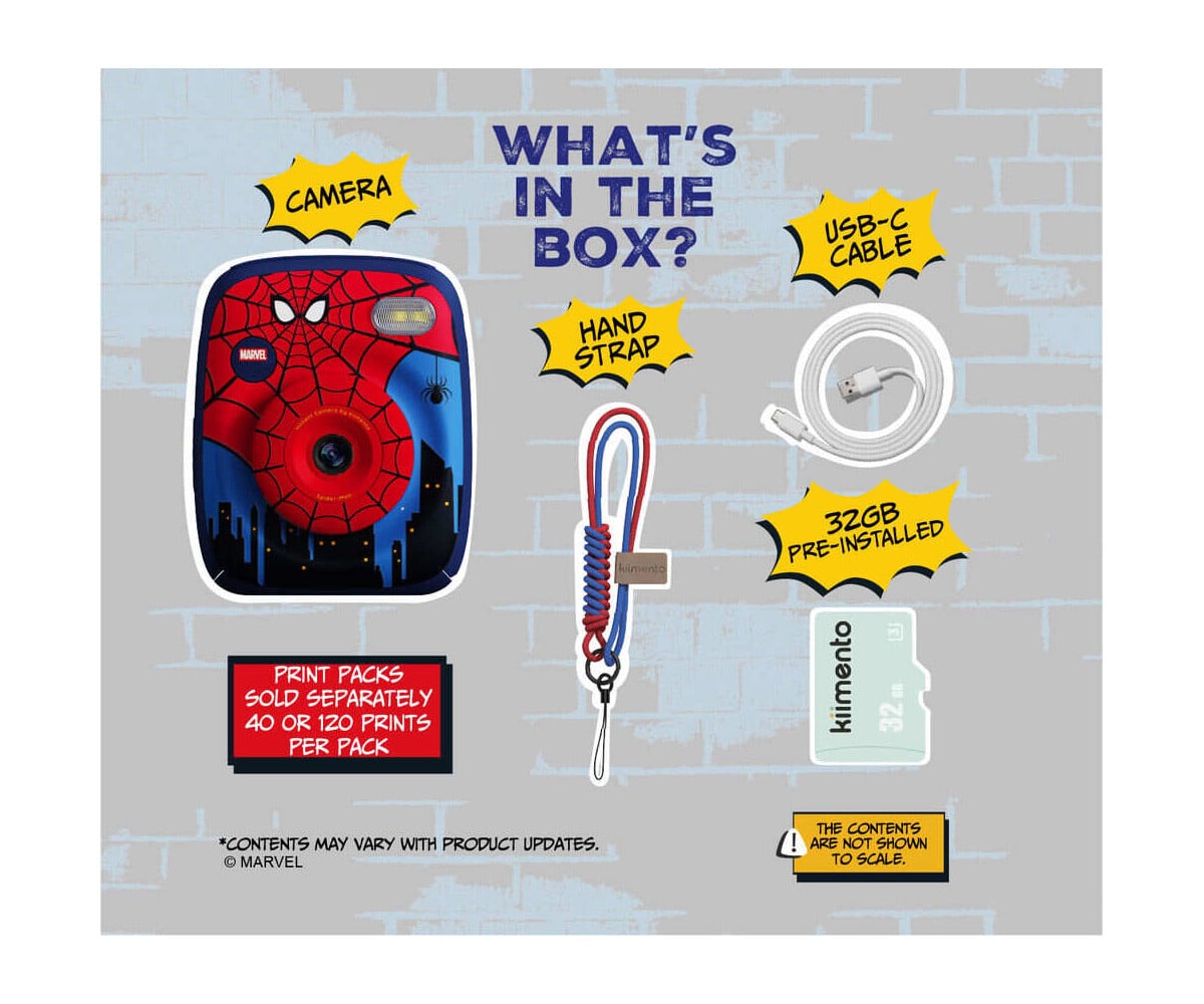 Kiimento Digital Print Camera Spiderman