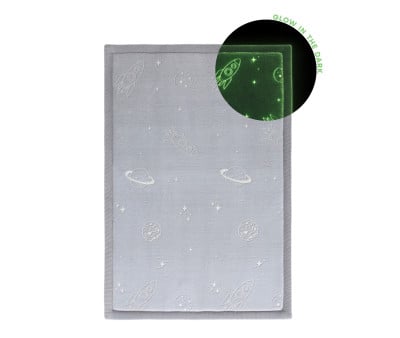 Alfombra Infantil Brilla en la Oscuridad Planet 170 x 120 cm