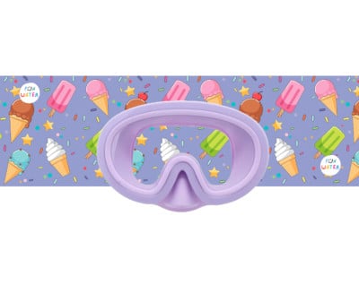 Óculos de mergulho Juniormask Roxo com faixa de gelados