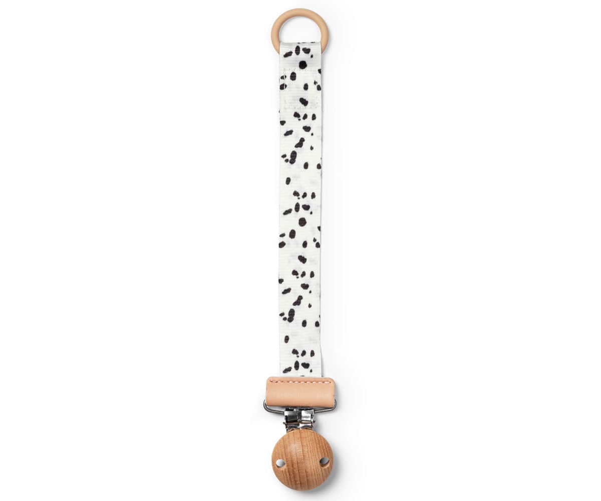 Chupetero Clip Madera Dalmatian Dots