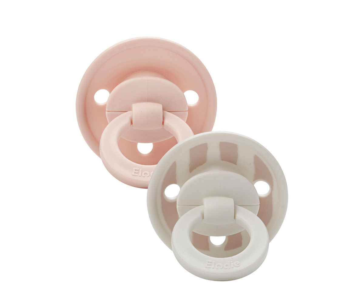 2 Silicone Pacifiers Binky Candy Stripes 3+ months