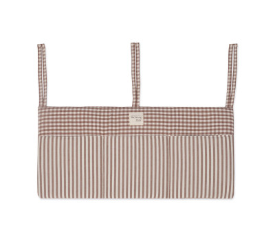 Organizer Letto Praliné Vichy-Stripes Moka