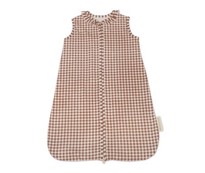Saco de dormir Vichy Praline à riscas Moka 
