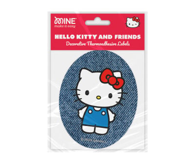 Selo Infantil Termocolante Bordado Hello Kitty and Friends Jeans