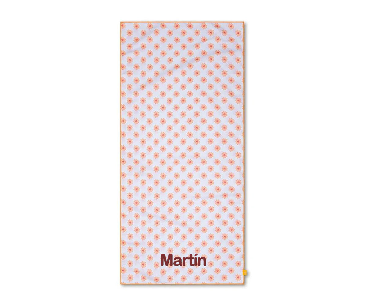 Customizable Floral Love Microfiber Towel
