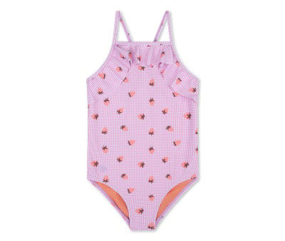 Maillot de Bain Dos Croisé Anti UV Strawberry Fields