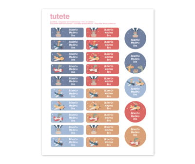 25 Etichette Termoadesive Planes
