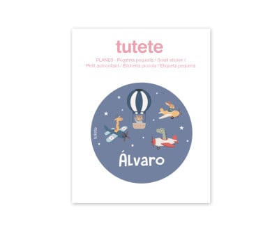 Etichetta Adesiva Rotonda Piccola Planes