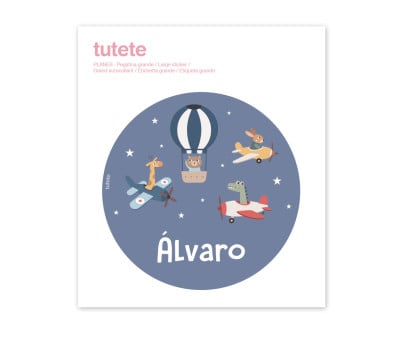 Etichetta Adesiva Rotonda Grande Planes
