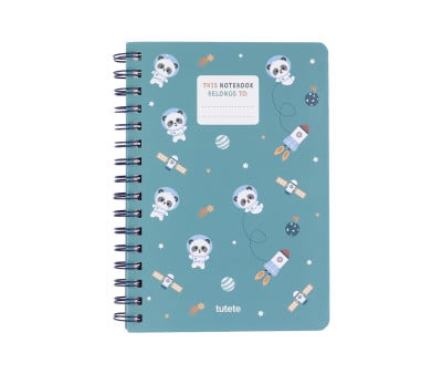 School Notebook Pandas in Space