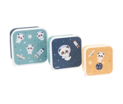 3 Scatoline Snack Tutete Pandas in Space