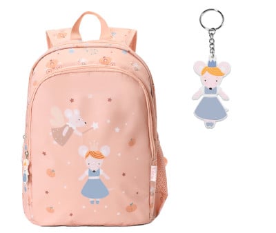 Mochila Mediana Mouse Fairies + Llavero Personalizable