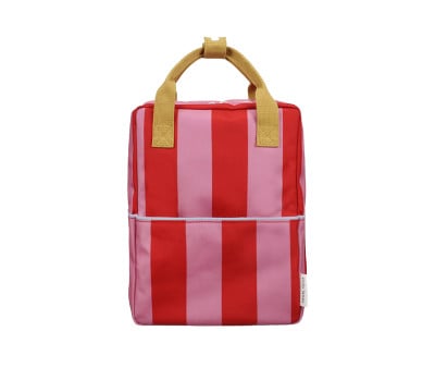 Zaino Medio Sticky Lemon Stripes Red Apple + Rosebay Pink Personalizzabile