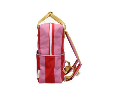 Zaino Medio Sticky Lemon Stripes Red Apple + Rosebay Pink Personalizzabile