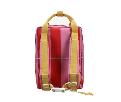 Zaino Medio Sticky Lemon Stripes Red Apple + Rosebay Pink Personalizzabile