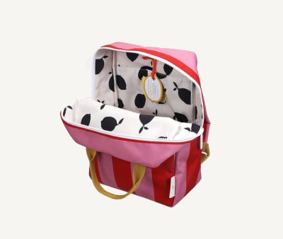 Zaino Medio Sticky Lemon Stripes Red Apple + Rosebay Pink Personalizzabile